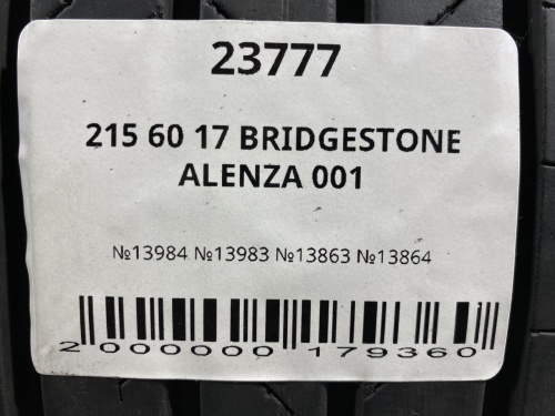 215 60 17 BRIDGESTONE ALENZA 001