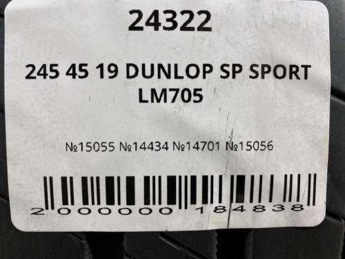 245 45 19 DUNLOP SP SPORT LM705
