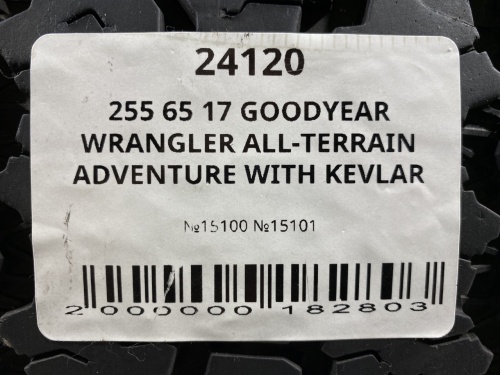 255 65 17 GOODYEAR WRANGLER ALL-TERRAIN ADVENTURE WITH KEVLAR