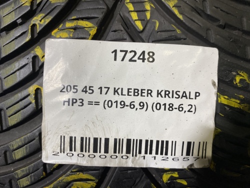 205 45 17 KLEBER KRISALP HP3 == (019-6,9) (018-6,2)