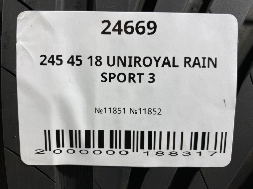 245 45 18 UNIROYAL RAIN SPORT 3