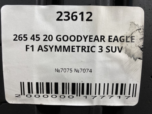 265 45 20 GOODYEAR EAGLE F1 ASYMMETRIC 3 SUV