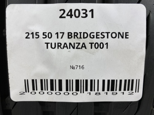215 50 17 BRIDGESTONE TURANZA T001