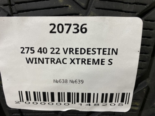 275 40 22 VREDESTEIN WINTRAC XTREME S