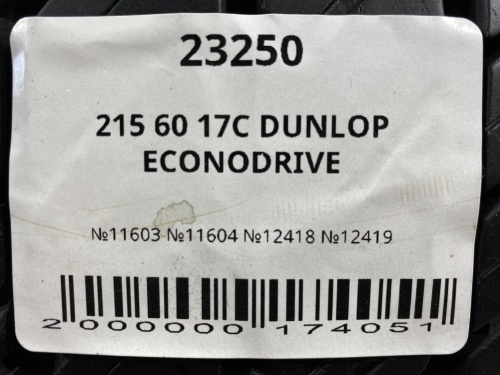 215 60 17C DUNLOP ECONODRIVE