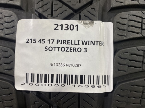 215 45 17 PIRELLI WINTER SOTTOZERO 3