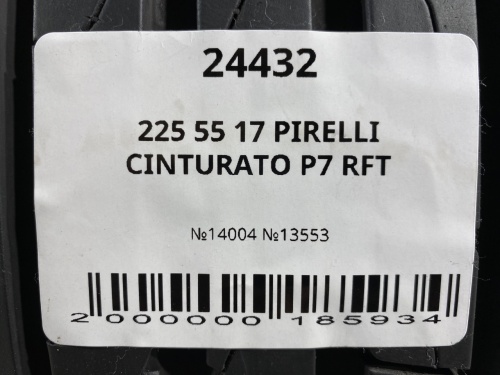 225 55 17 PIRELLI CINTURATO P7 RFT