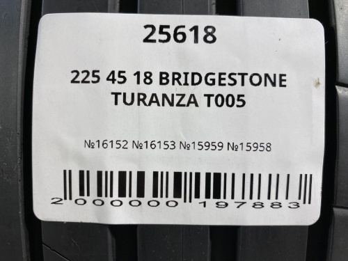 225 45 18 BRIDGESTONE TURANZA T005