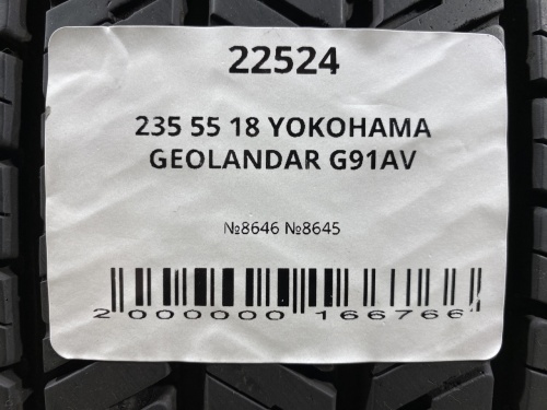 235 55 18 YOKOHAMA GEOLANDAR G91AV