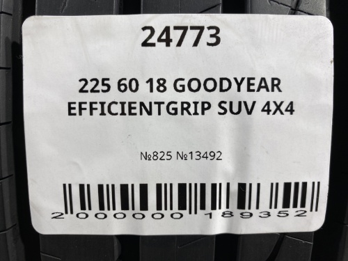 225 60 18 GOODYEAR EFFICIENTGRIP SUV 4X4