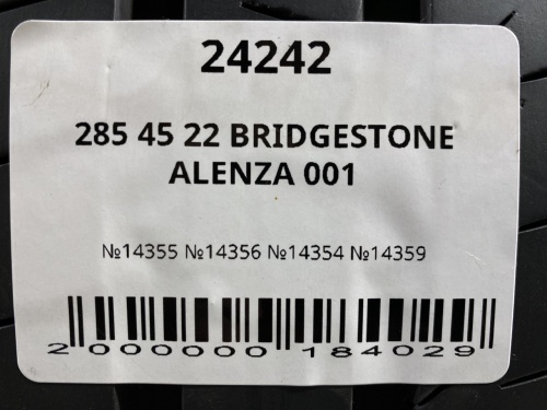 285 45 22 BRIDGESTONE ALENZA 001