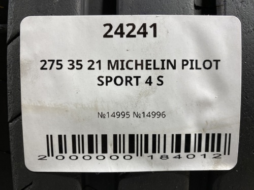 275 35 21 MICHELIN PILOT SPORT 4 S