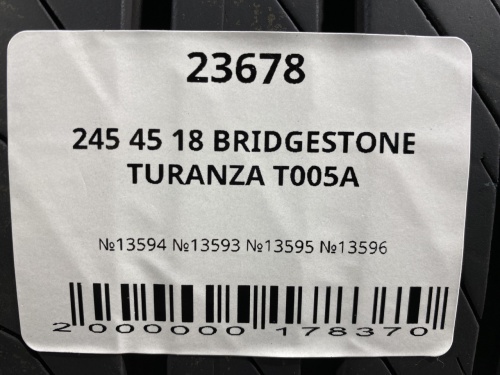 245 45 18 BRIDGESTONE TURANZA T005A