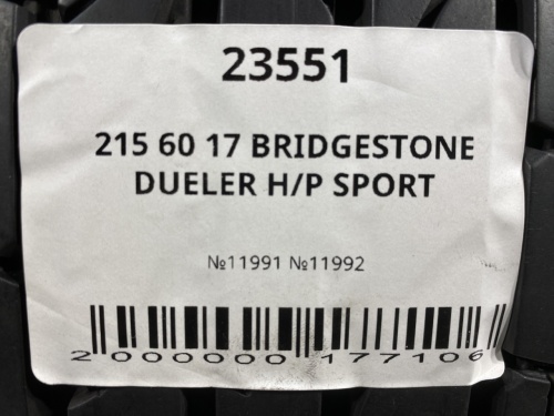 215 60 17 BRIDGESTONE DUELER H/P SPORT