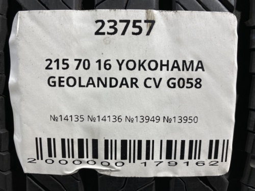215 70 16 YOKOHAMA GEOLANDAR CV G058