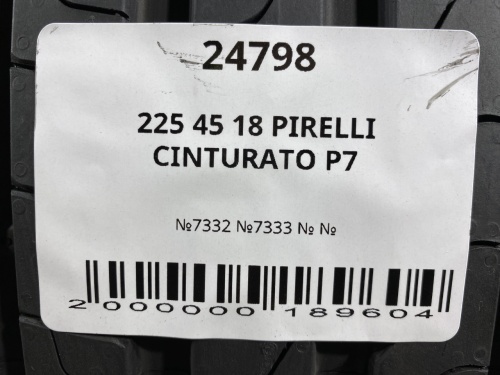 225 45 18 PIRELLI CINTURATO P7