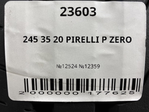 245 35 20 PIRELLI P ZERO