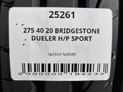 275 40 20 BRIDGESTONE DUELER H/P SPORT