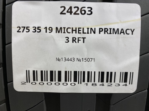 275 35 19 MICHELIN PRIMACY 3 RFT