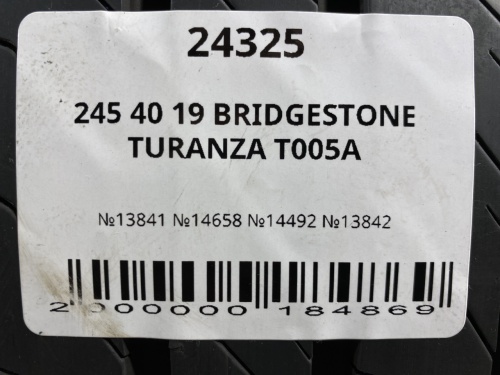245 40 19 BRIDGESTONE TURANZA T005A