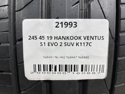 245 45 19 HANKOOK VENTUS S1 EVO 2 SUV K117C
