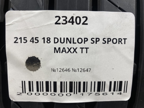 215 45 18 DUNLOP SP SPORT MAXX TT