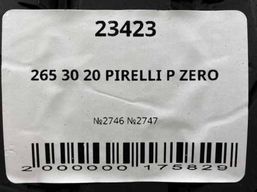 265 30 20 PIRELLI P ZERO