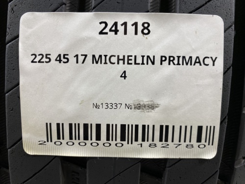 225 45 17 MICHELIN PRIMACY 4