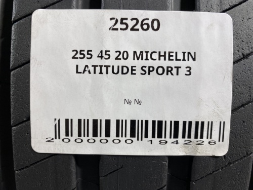 255 45 20 MICHELIN LATITUDE SPORT 3