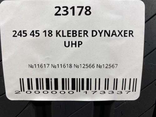 245 45 18 KLEBER DYNAXER UHP