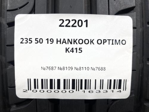 235 50 19 HANKOOK OPTIMO K415