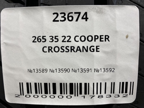 265 35 22 COOPER CROSSRANGE
