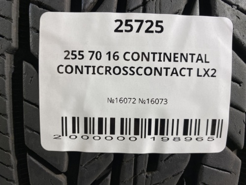 255 70 16 CONTINENTAL CONTICROSSCONTACT LX2