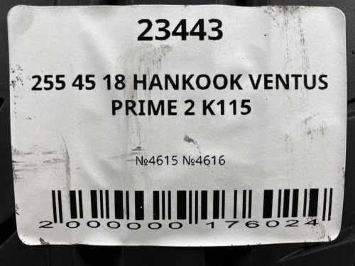 255 45 18 HANKOOK VENTUS PRIME 2 K115