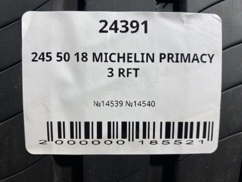 245 50 18 MICHELIN PRIMACY 3 RFT