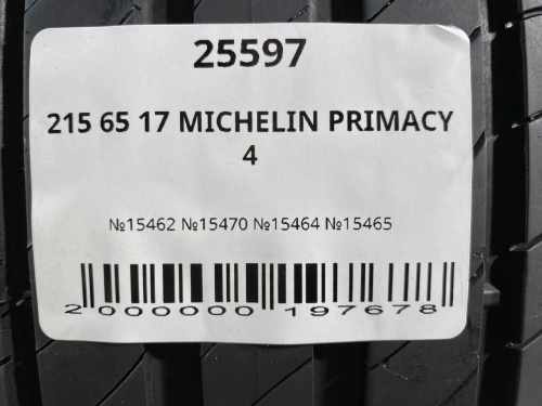 215 65 17 MICHELIN PRIMACY 4