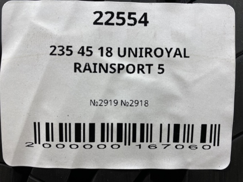 235 45 18 UNIROYAL RAINSPORT 5