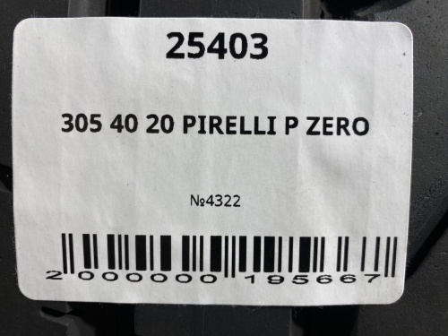 305 40 20 PIRELLI P ZERO