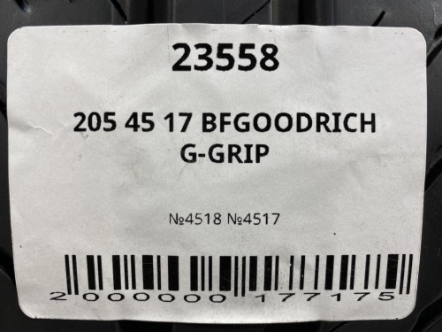 205 45 17 BFGOODRICH G-GRIP