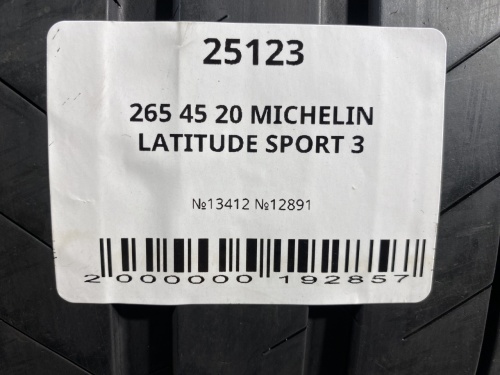 265 45 20 MICHELIN LATITUDE SPORT 3