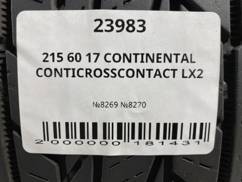 215 60 17 CONTINENTAL CONTICROSSCONTACT LX2