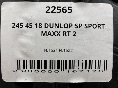 245 45 18 DUNLOP SP SPORT MAXX RT 2