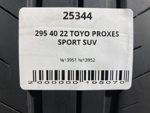 295 40 22 TOYO PROXES SPORT SUV