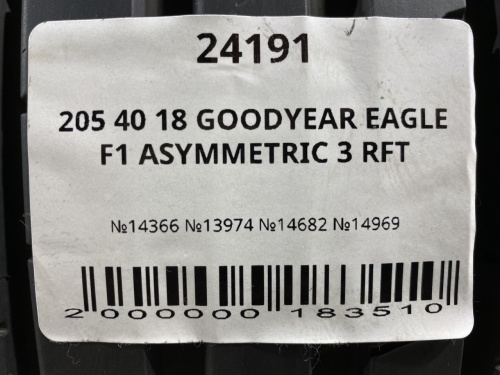 205 40 18 GOODYEAR EAGLE F1 ASYMMETRIC 3 RFT