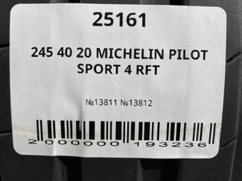 245 40 20 MICHELIN PILOT SPORT 4 RFT