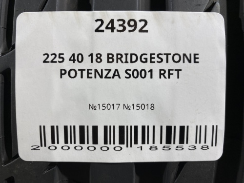 225 40 18 BRIDGESTONE POTENZA S001 RFT