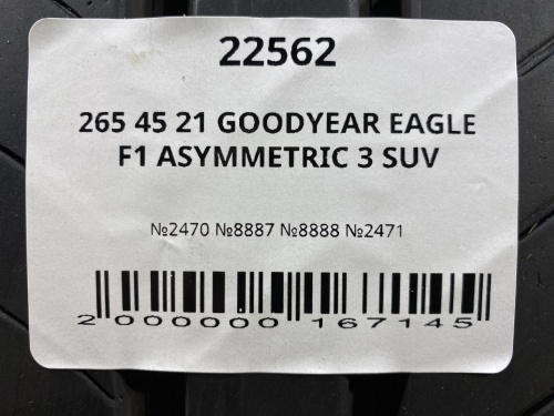265 45 21 GOODYEAR EAGLE F1 ASYMMETRIC 3 SUV