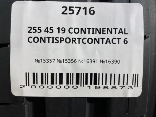 255 45 19 CONTINENTAL CONTISPORTCONTACT 6