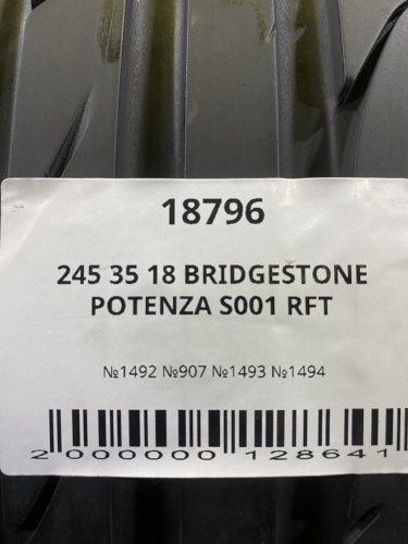 245 35 18 BRIDGESTONE POTENZA S001 RFT