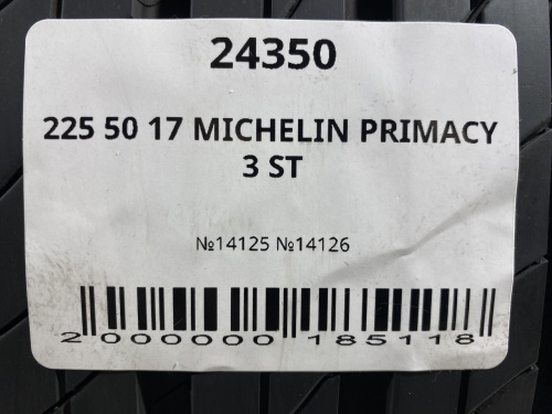 225 50 17 MICHELIN PRIMACY 3 ST